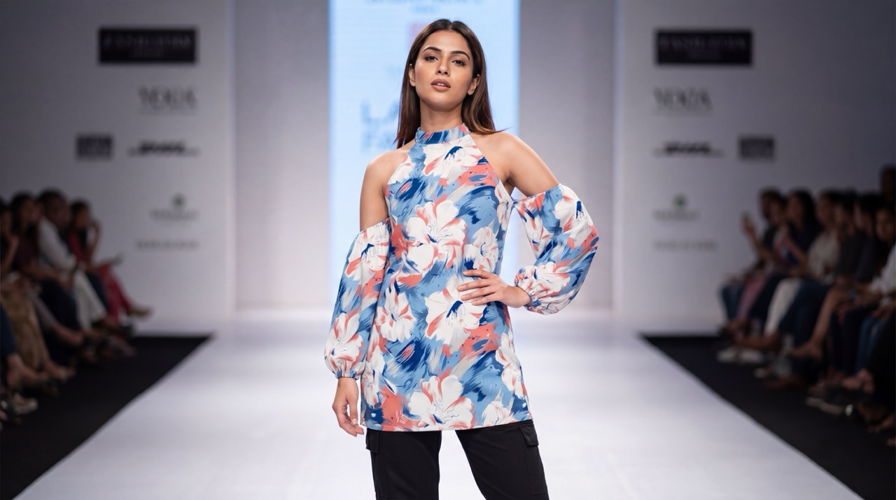 AI fashion editorial India — detail campaign frame by BrandMorph AI