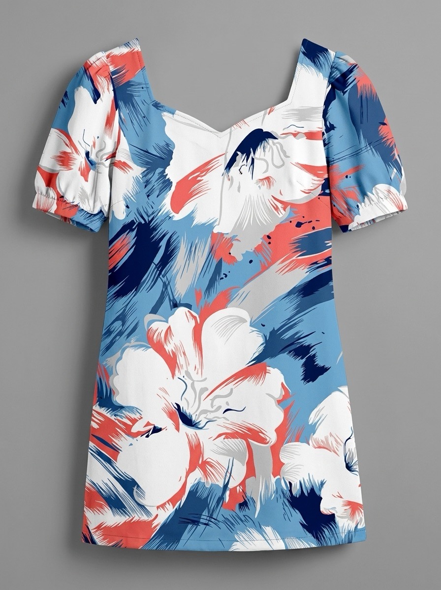 AI womenswear photography India — printed kurtha style 1 by BrandMorph AI